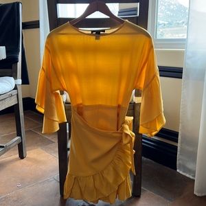 Forever 21 Yellow ruffled Easter dress Size Small